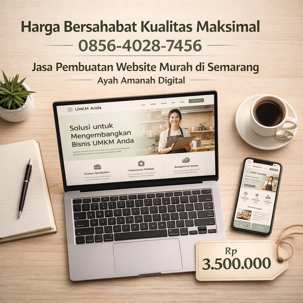 Harga Bersahabat Kualitas Maksimal 0856-4028-7456 – Jasa Pembuatan Website Murah di Semarang Ayah Amanah Digital