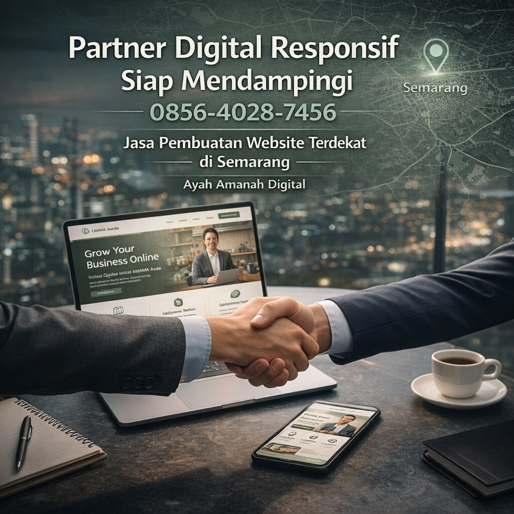 Partner Digital Responsif Siap Mendampingi 0856-4028-7456 – Jasa Pembuatan Website Terdekat di Semarang Ayah Amanah Digital