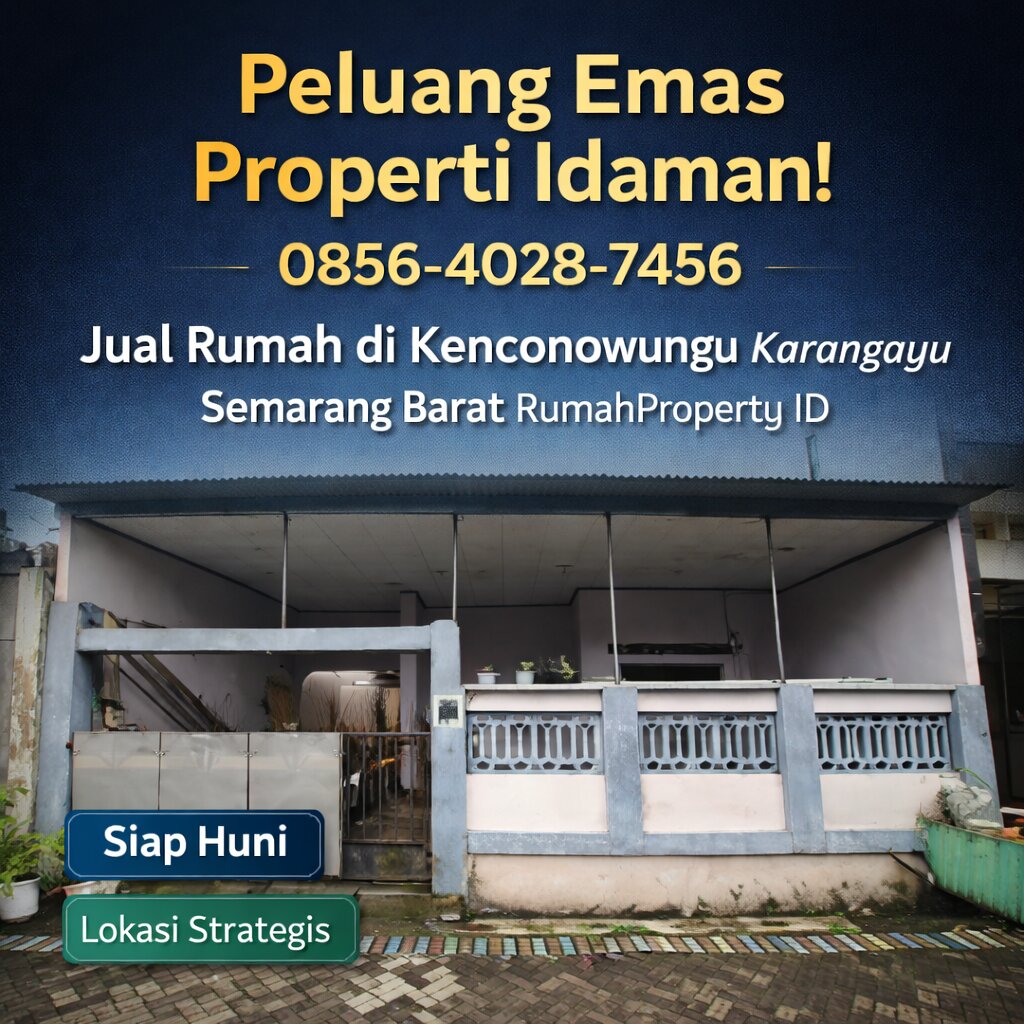 Peluang Emas Properti Idaman! 0856-4028-7456 Jual Rumah di Kenconowungu Karangayu Semarang Barat RumahProperty ID