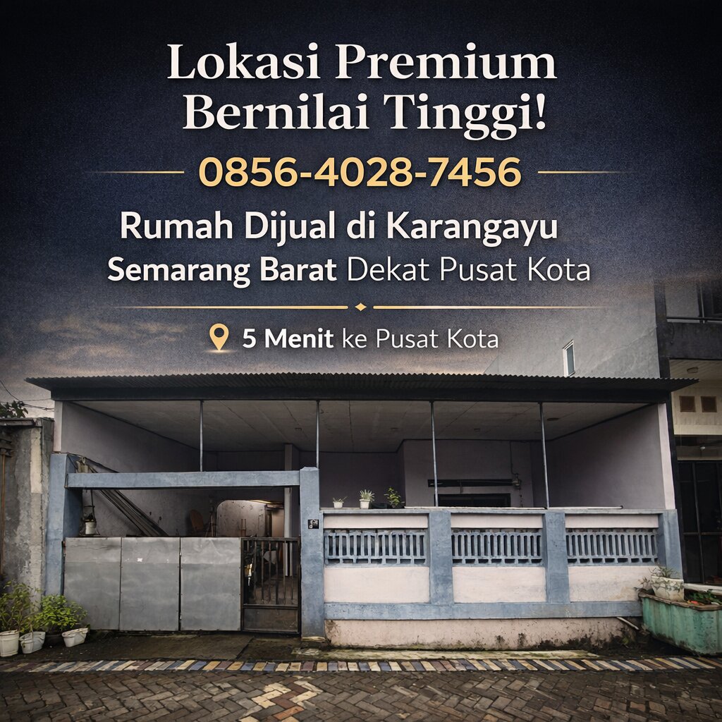 Lokasi Premium Bernilai Tinggi! 0856-4028-7456 Rumah Dijual di Karangayu Semarang Barat Dekat Pusat Kota