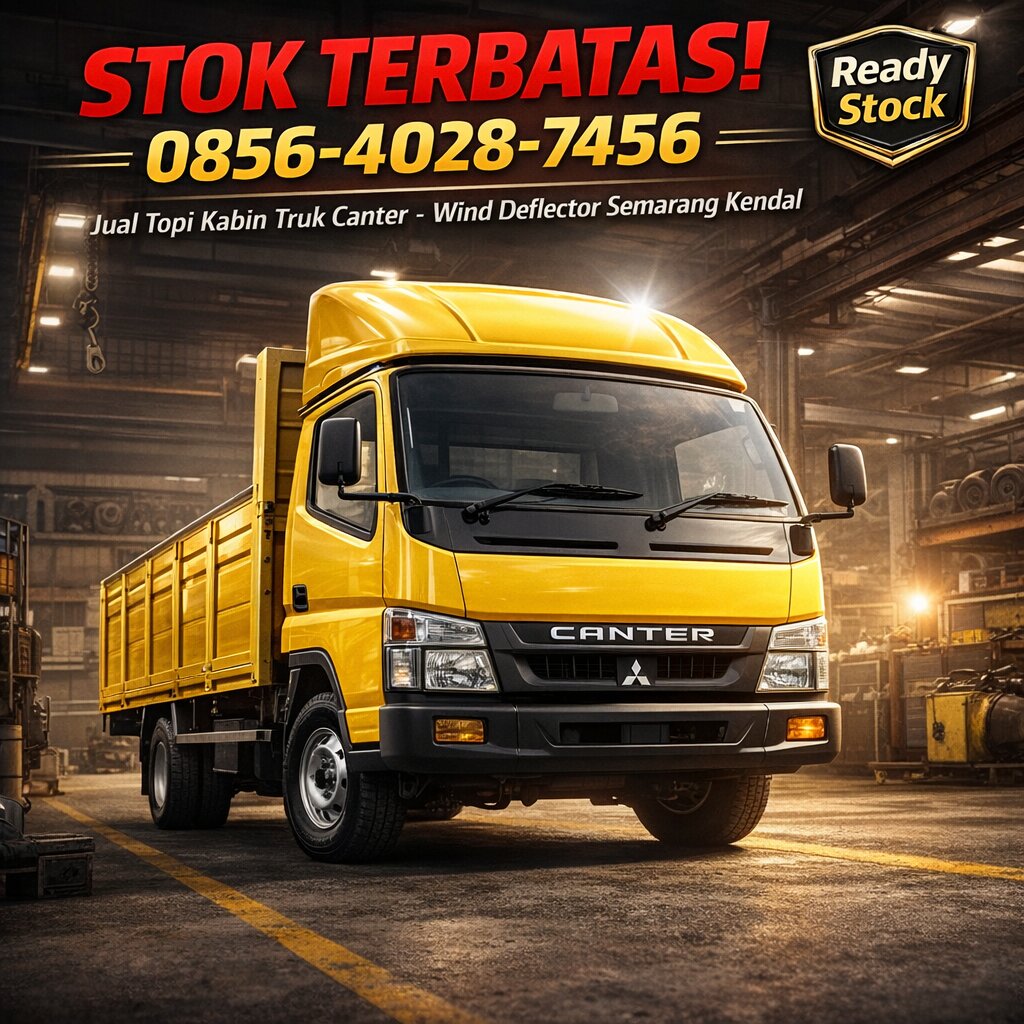 STOK TERBATAS! 0856-4028-7456 Jual Topi Kabin Truk Canter – Wind Deflector Semarang Kendal
