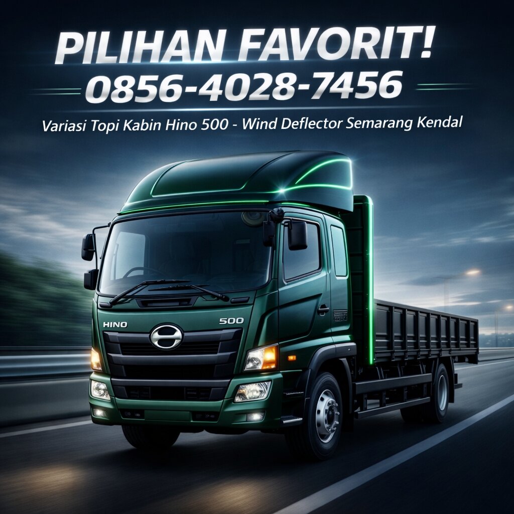 PILIHAN FAVORIT! 0856-4028-7456 Variasi Topi Kabin Hino 500 – Wind Deflector Semarang Kendal