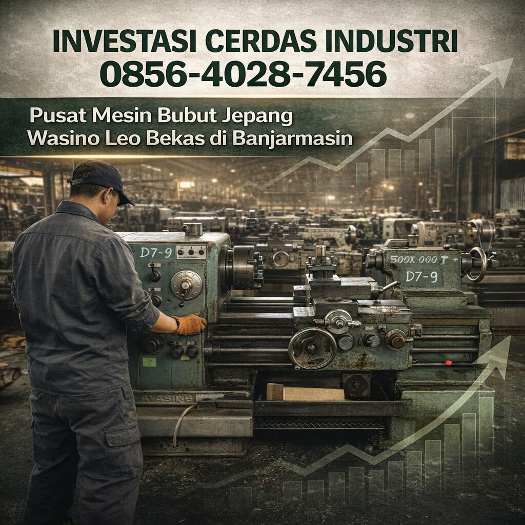 INVESTASI CERDAS INDUSTRI 0856-4028-7456 Pusat Mesin Bubut Jepang Wasino Leo Bekas di Banjarmasin