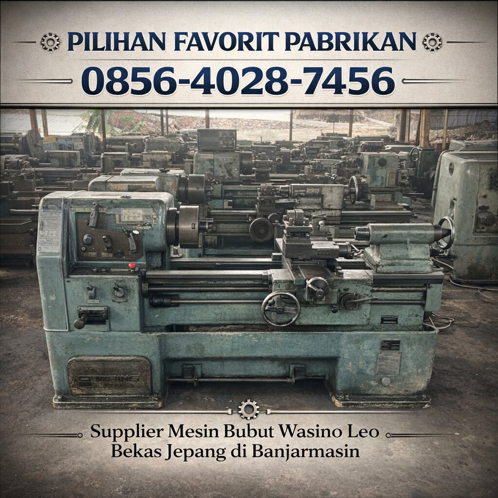 PILIHAN FAVORIT PABRIKAN 0856-4028-7456 Supplier Mesin Bubut Wasino Leo Bekas Jepang di Banjarmasin