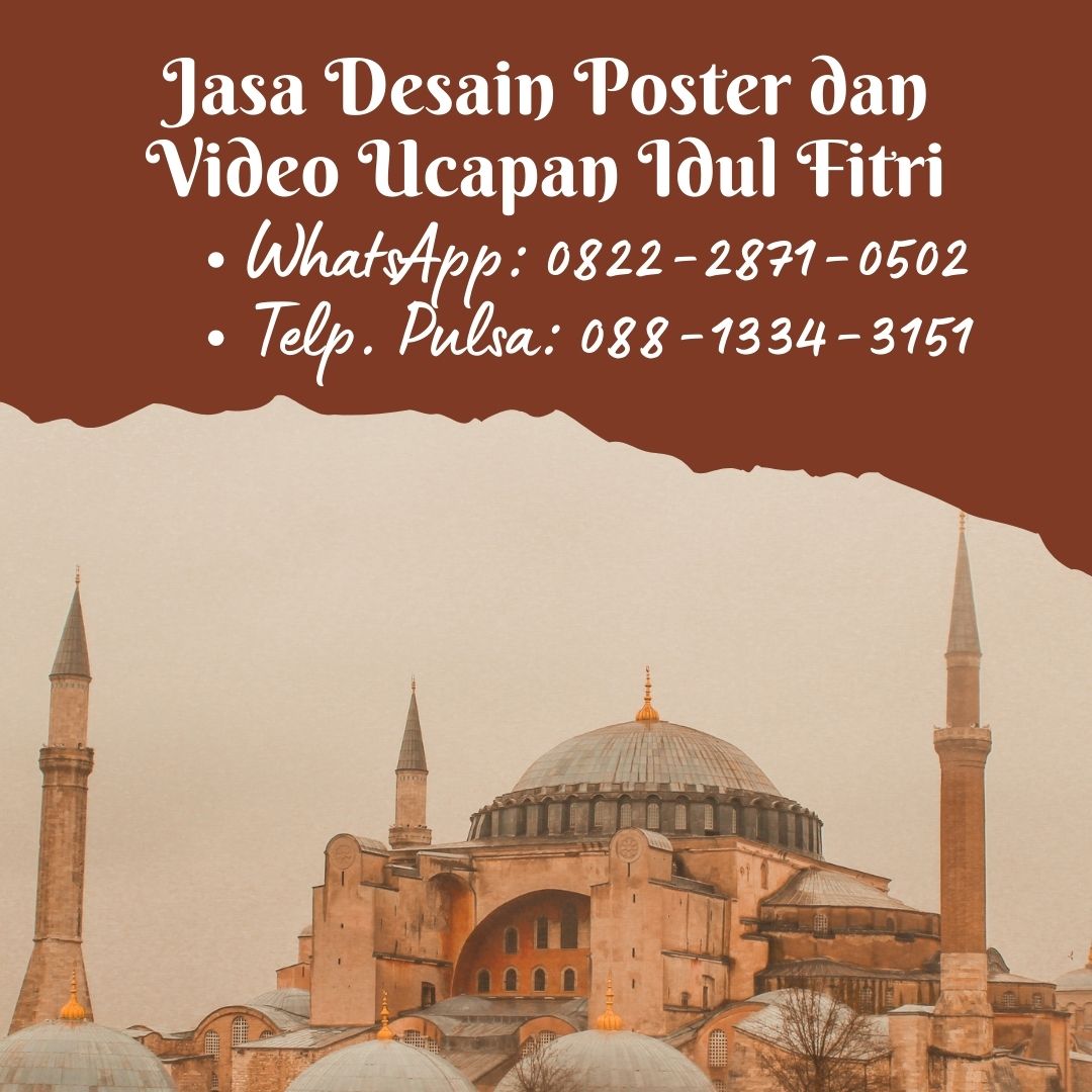 jasa desain poster ucapan lebaran untuk UMKM, jasa desain poster ucapan idul fitri instagram