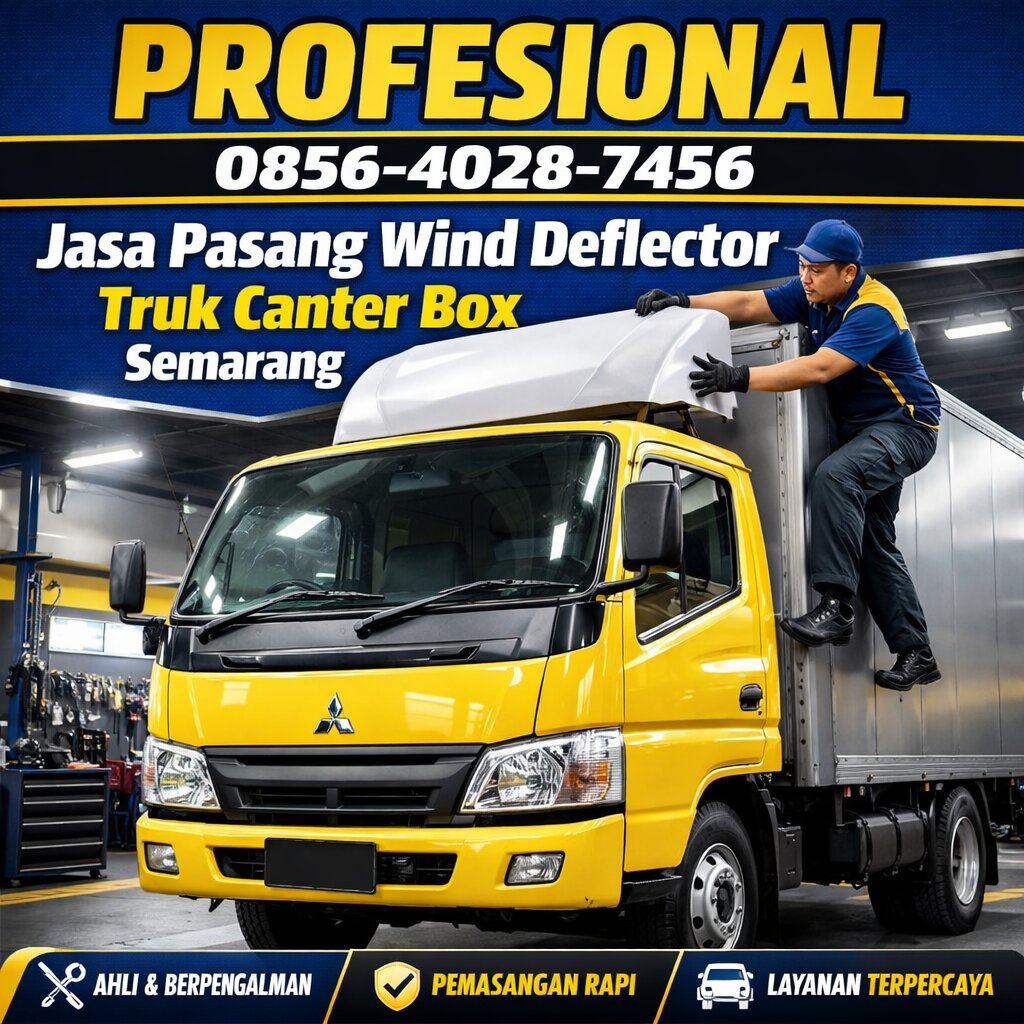 PROFESIONAL 0856-4028-7456 | Jasa Pasang Wind Deflector Truk Canter Box Semarang