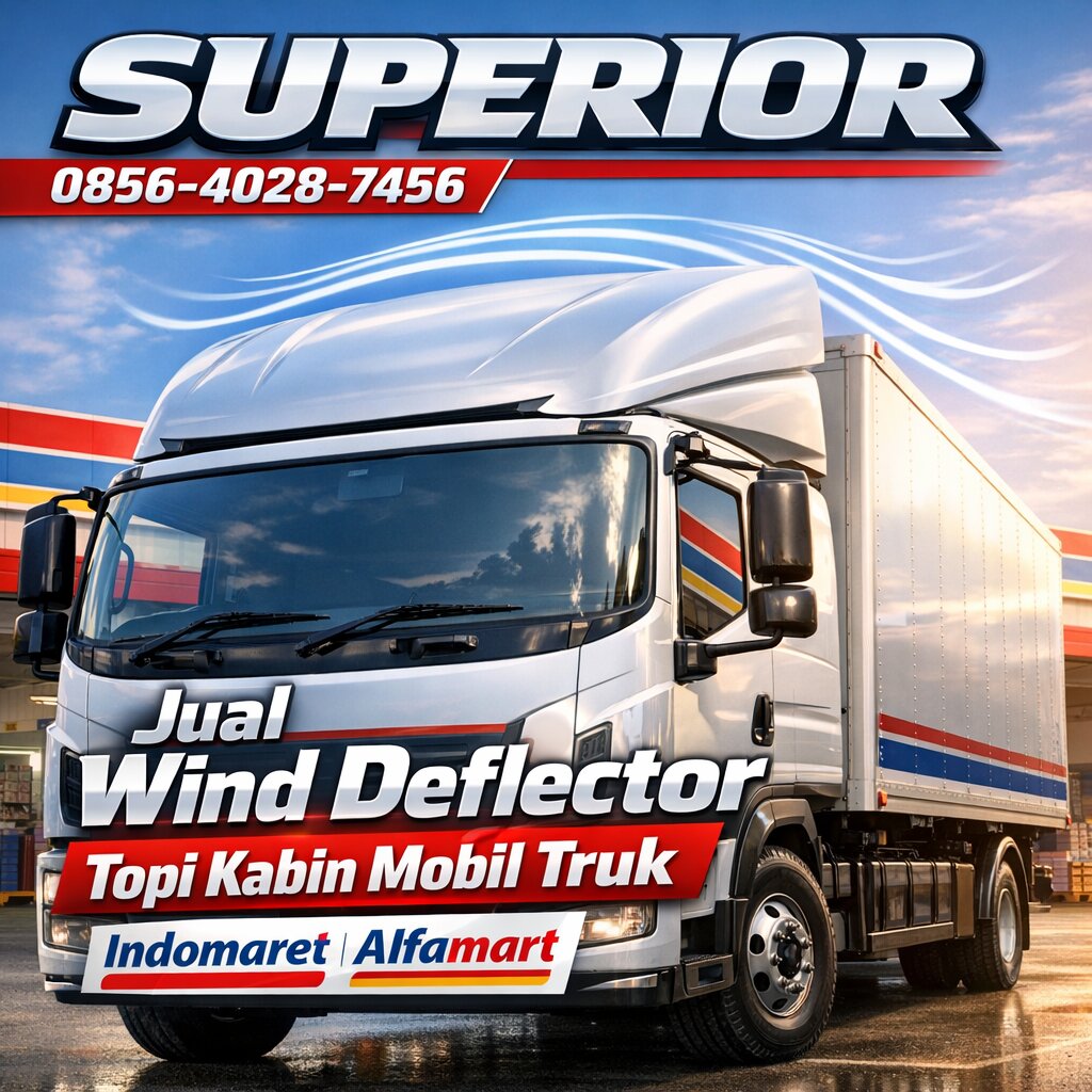 SUPERIOR 0856-4028-7456 | Jual Wind Deflector Topi Kabin Mobil Truk Indomaret Alfamart