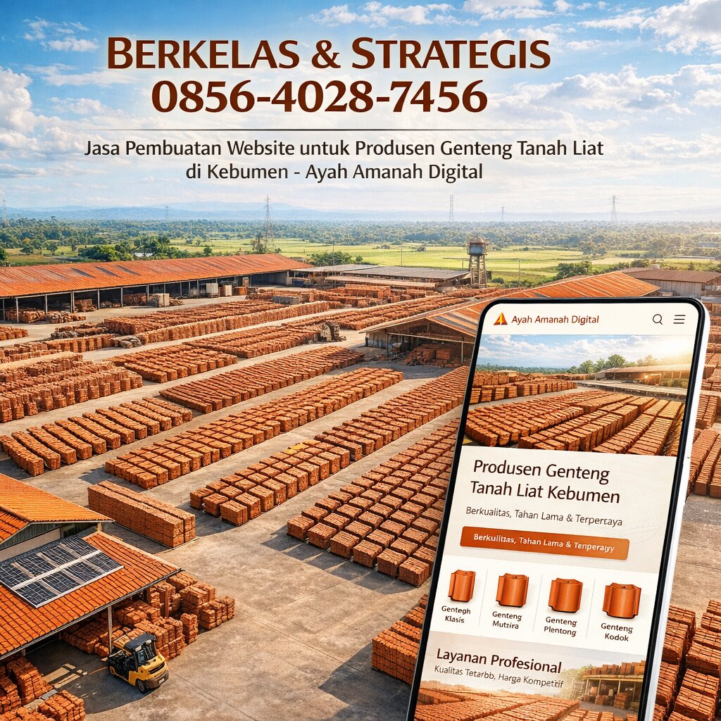 BERKELAS & STRATEGIS 0856-4028-7456 | Jasa Pembuatan Website untuk Produsen Genteng Tanah Liat di Kebumen – Ayah Amanah Digital