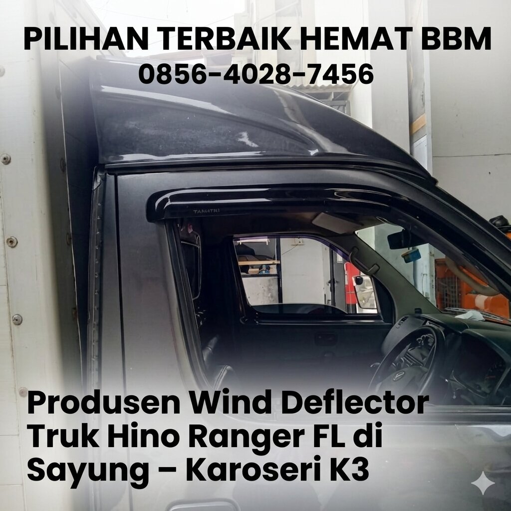 PILIHAN TERBAIK HEMAT BBM 0856-4028-7456 Produsen Wind Deflector Truk Hino Ranger FL di Sayung – Karoseri K3