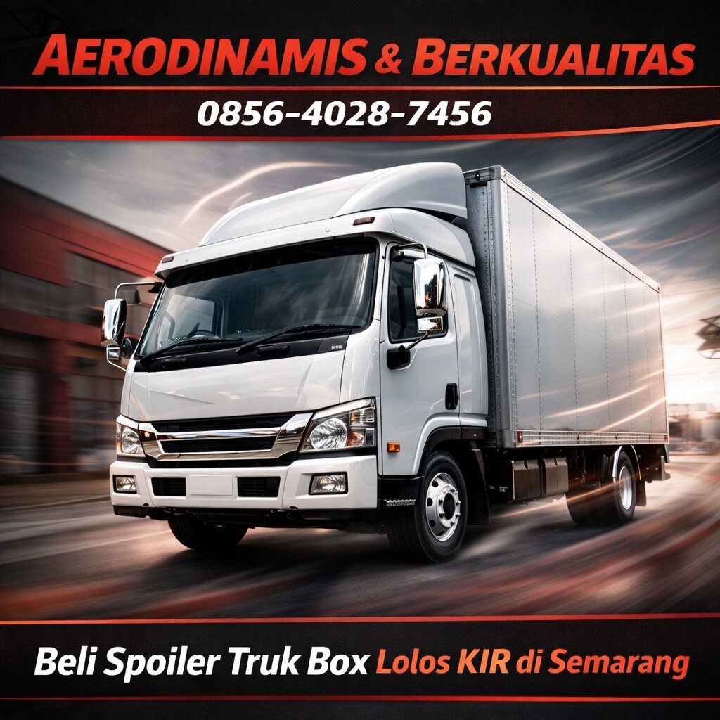 AERODINAMIS & BERKUALITAS 0856-4028-7456 | Beli Spoiler Truk Box Lolos KIR di Semarang
