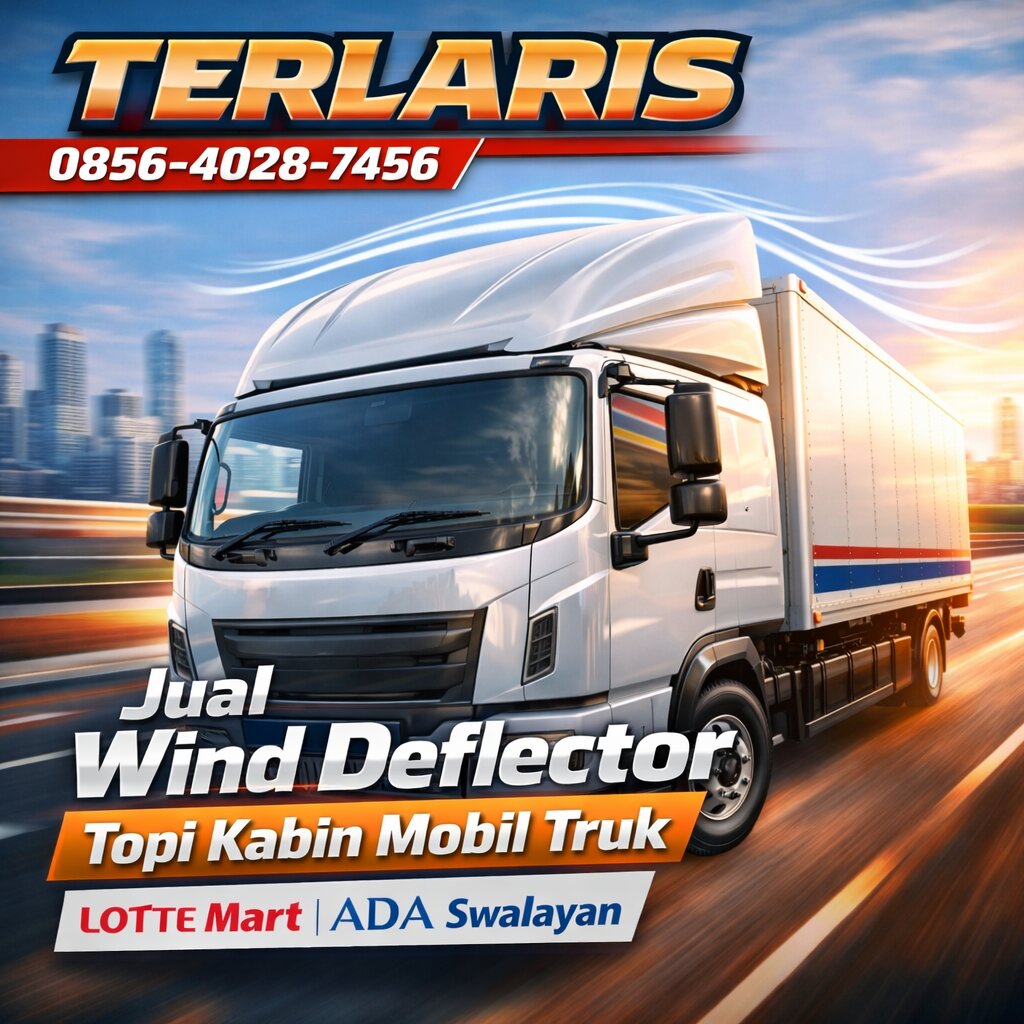 TERLARIS 0856-4028-7456 | Jual Wind Deflector Topi Kabin Mobil Truk Lotte Mart ADA Swalayan