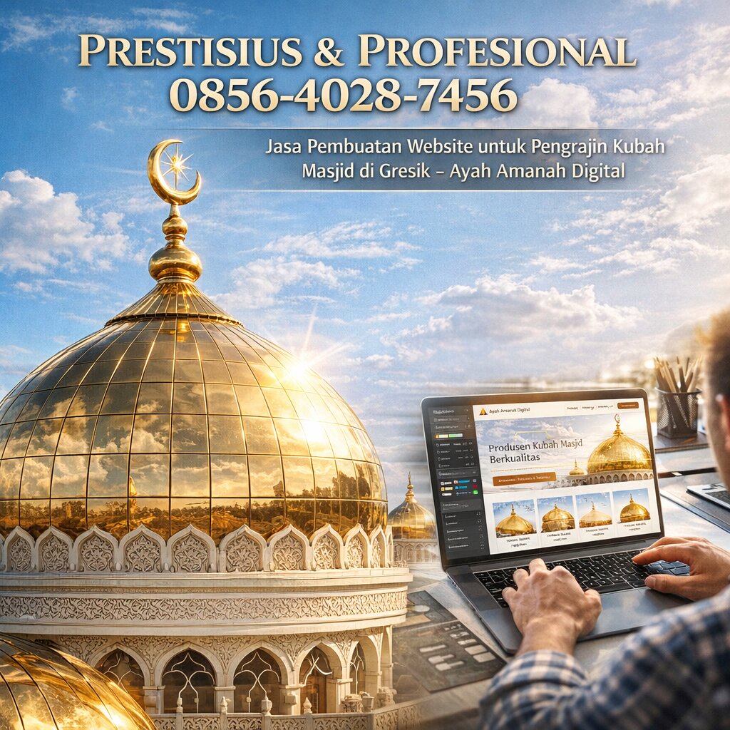 PRESTISIUS & PROFESIONAL 0856-4028-7456 | Jasa Pembuatan Website untuk Pengrajin Kubah Masjid di Gresik – Ayah Amanah Digital