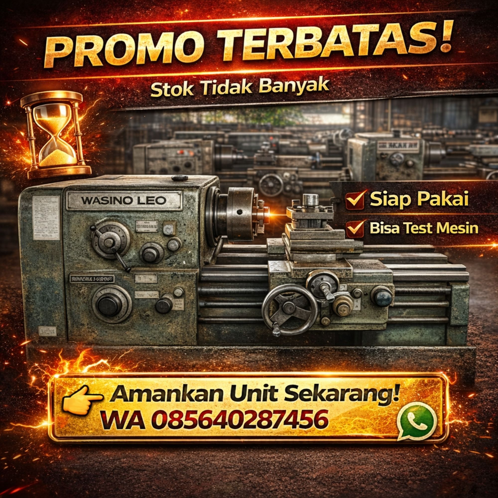 PROMO TERBATAS! WA 085640287456 Beli Mesin Bubut Mazak 860 Jepang Bekas di Denpasar Bali