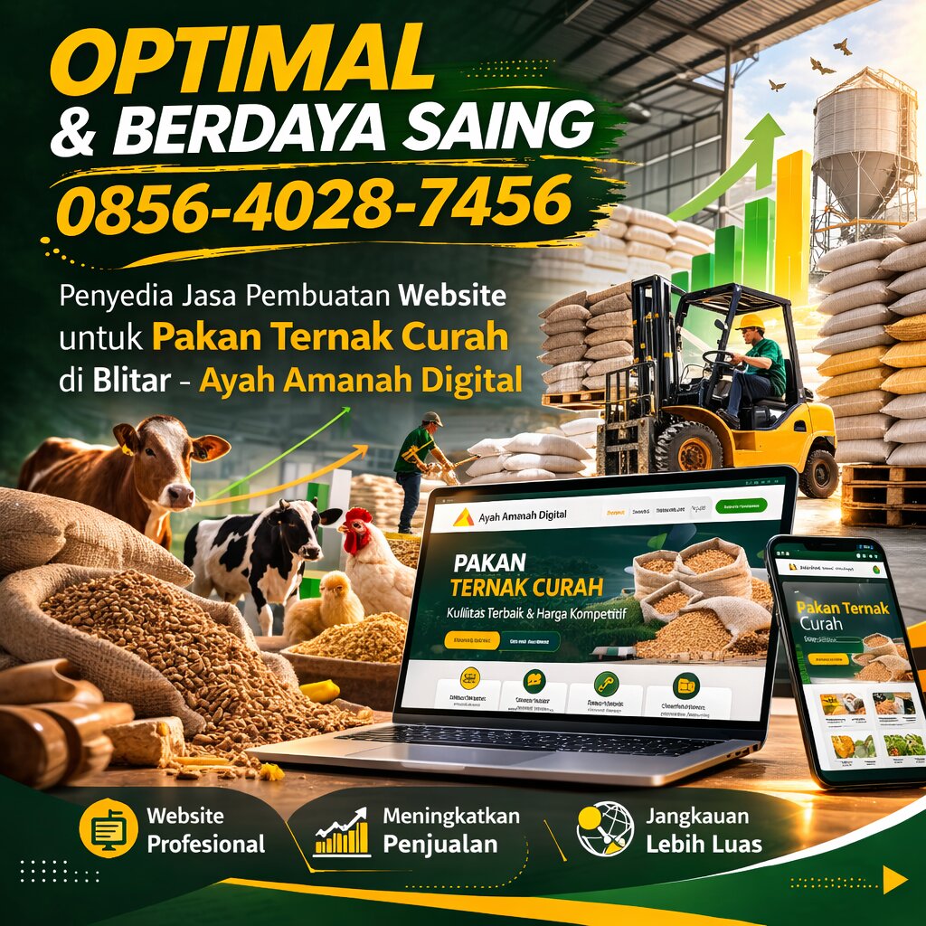 OPTIMAL & BERDAYA SAING 0856-4028-7456 | Penyedia Jasa Pembuatan Website untuk Pakan Ternak Curah di Blitar – Ayah Amanah Digital