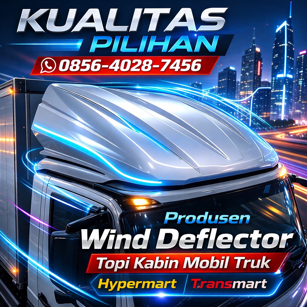 KUALITAS PILIHAN 0856-4028-7456 | Produsen Wind Deflector Topi Kabin Mobil Truk Hypermart Transmart