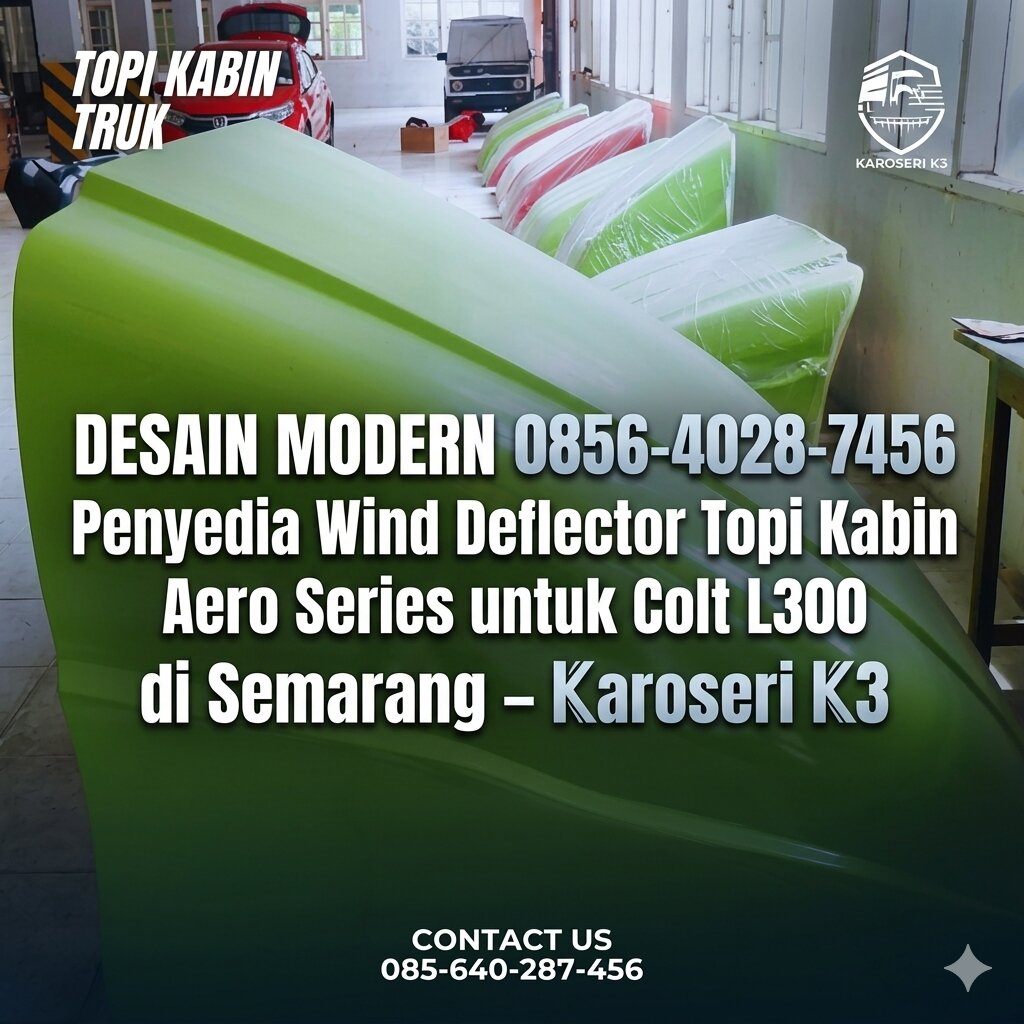 Desain Modern 0856-4028-7456 Penyedia Wind Deflector Topi Kabin Aero Series untuk Colt L300 di Semarang – Karoseri K3