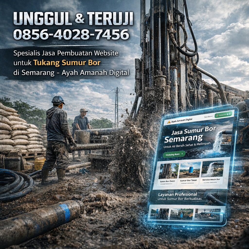 UNGGUL & TERUJI 0856-4028-7456 | Spesialis Jasa Pembuatan Website untuk Tukang Sumur Bor di Semarang – Ayah Amanah Digital