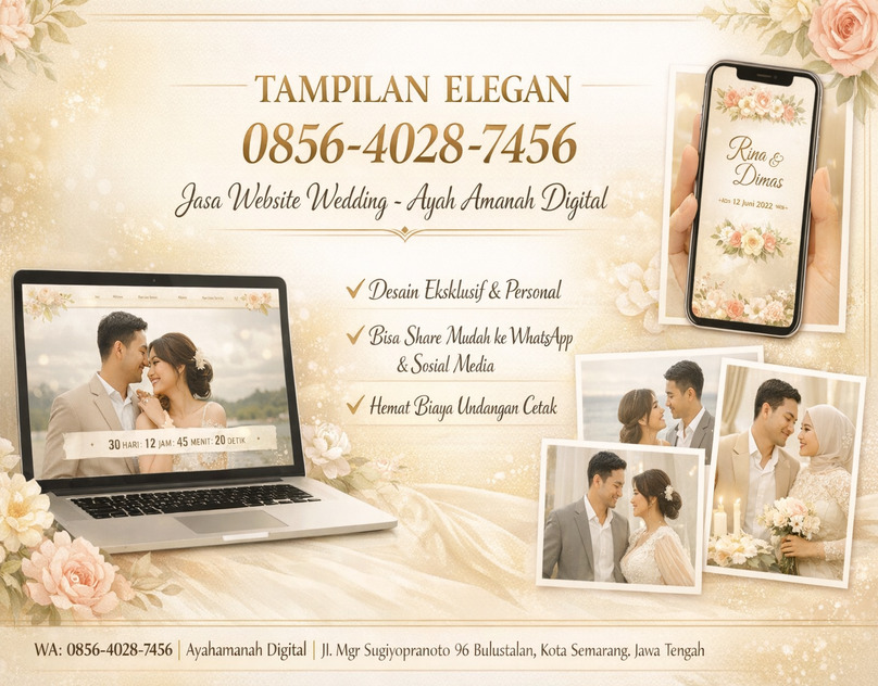 TAMPILAN ELEGAN 0856-4028-7456 Jasa Website Wedding – Ayah Amanah Digital