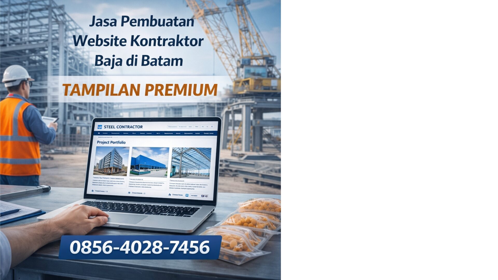 Tampilan Premium | 0856-4028-7456 Jasa Pembuatan Website Kontraktor Baja di Batam – Ayah Amanah Digital