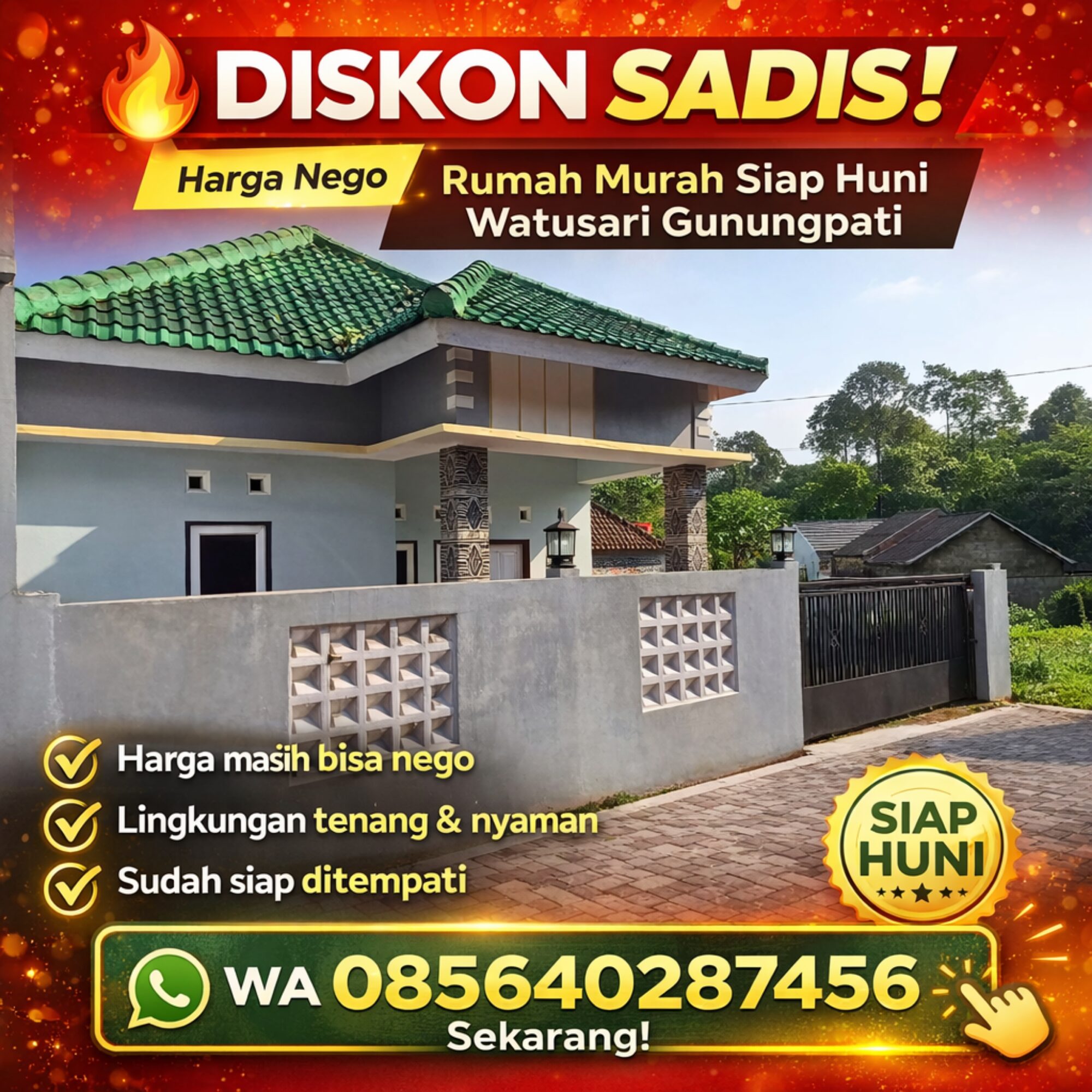 DISKON SADIS WA 085640287456 Jual Rumah Murah Siap Huni Watusari Gunungpati Semarang