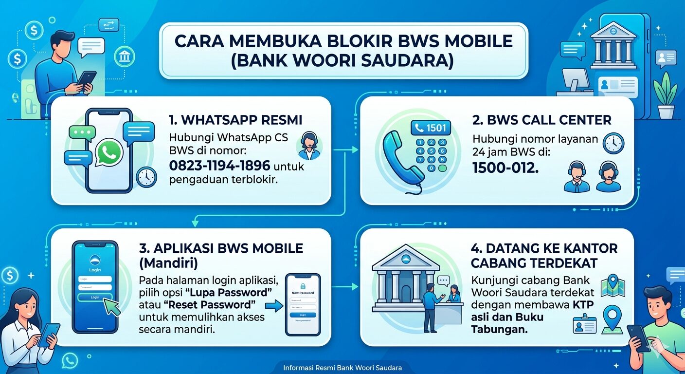 Cara buka Blokir BWS Mobile tanpa ke Bank