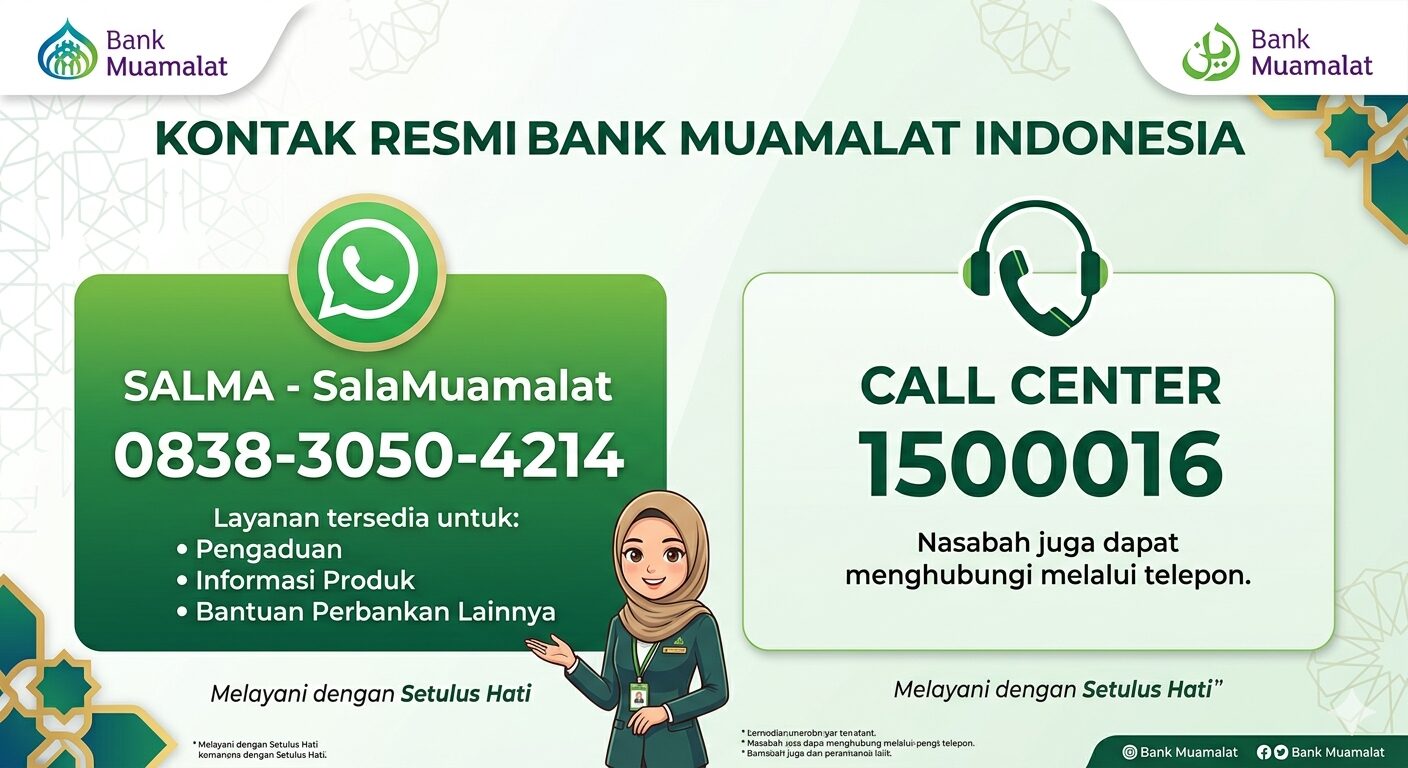 Nomor WhatsApp bank Muamalat Indonesia