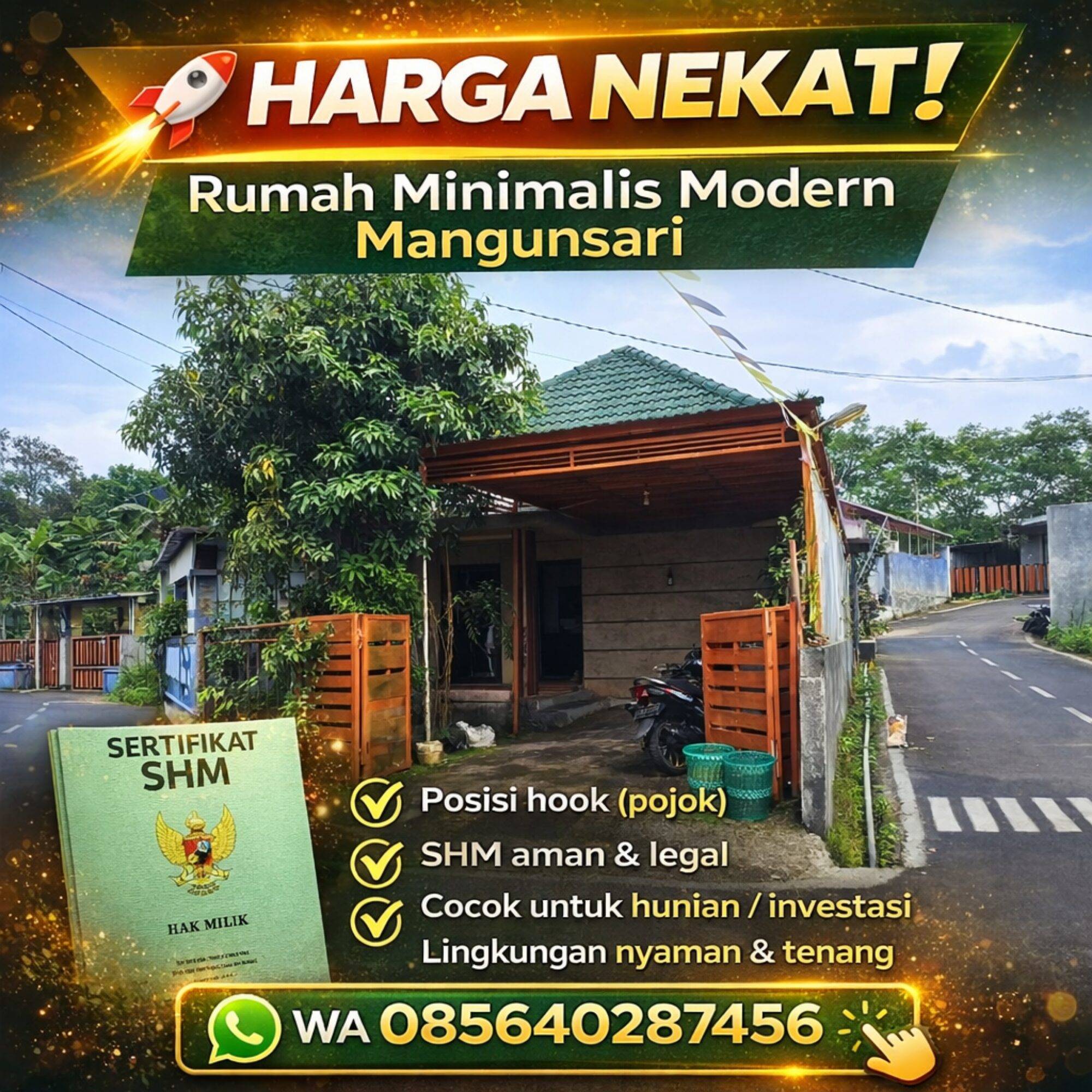 HARGA NEKAT WA 085640287456 Rumah Minimalis Modern Dijual Mangunsari Gunungpati Semarang