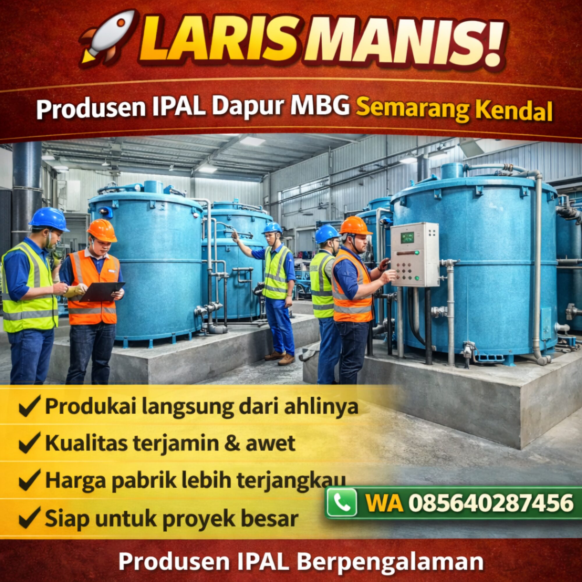 LARIS MANIS WA 085640287456 Produsen IPAL Dapur MBG di Semarang Kendal