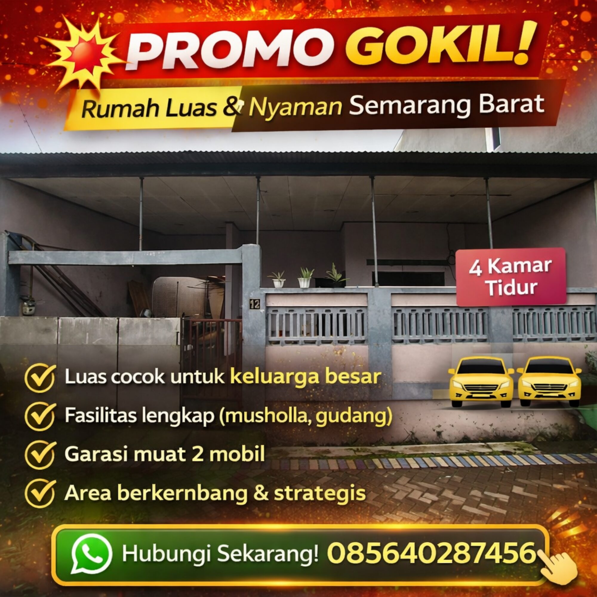 PROMO GOKIL WA 085640287456 Harga Rumah Terjangkau di Kenconowungu Karangayu Semarang Barat