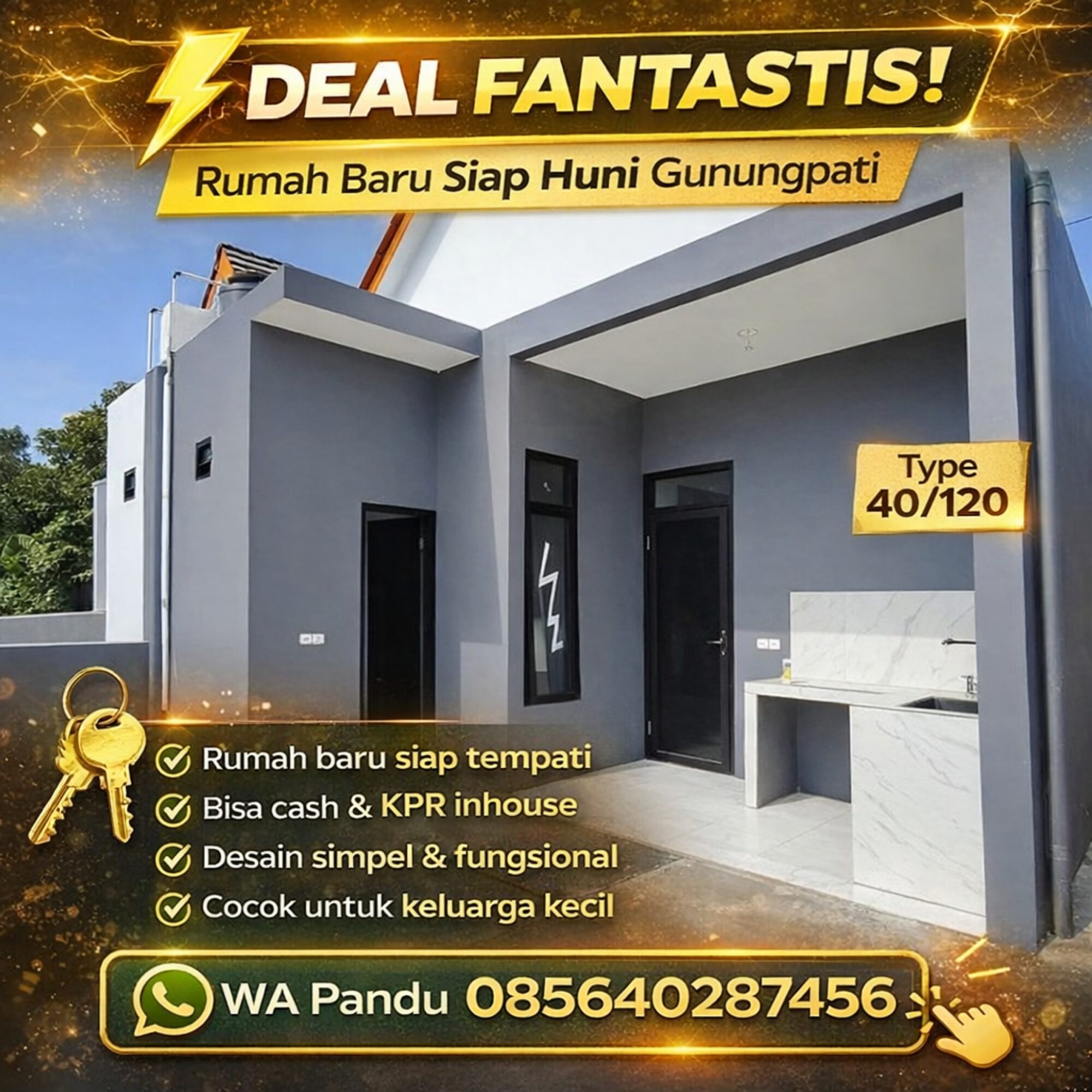 DEAL FANTASTIS WA 085640287456 Rumah Baru Siap Huni Nyaman Gunungpati Kota Semarang
