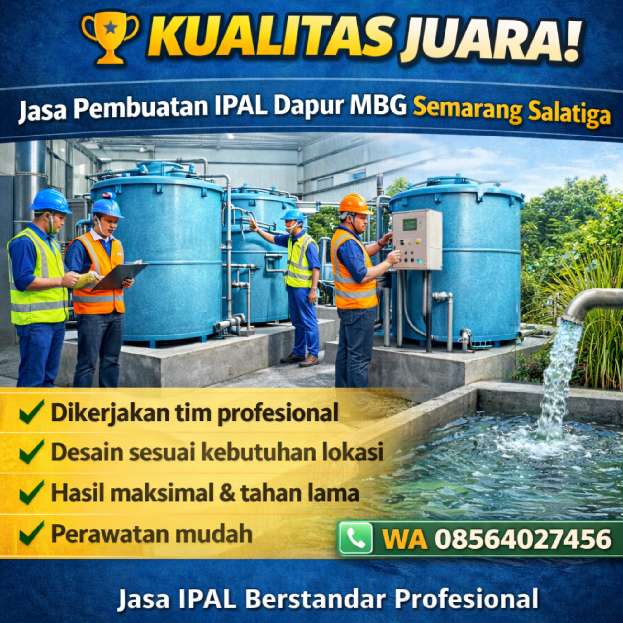 KUALITAS JUARA WA 085640287456 Jasa Pembuatan IPAL Dapur MBG di Semarang Salatiga