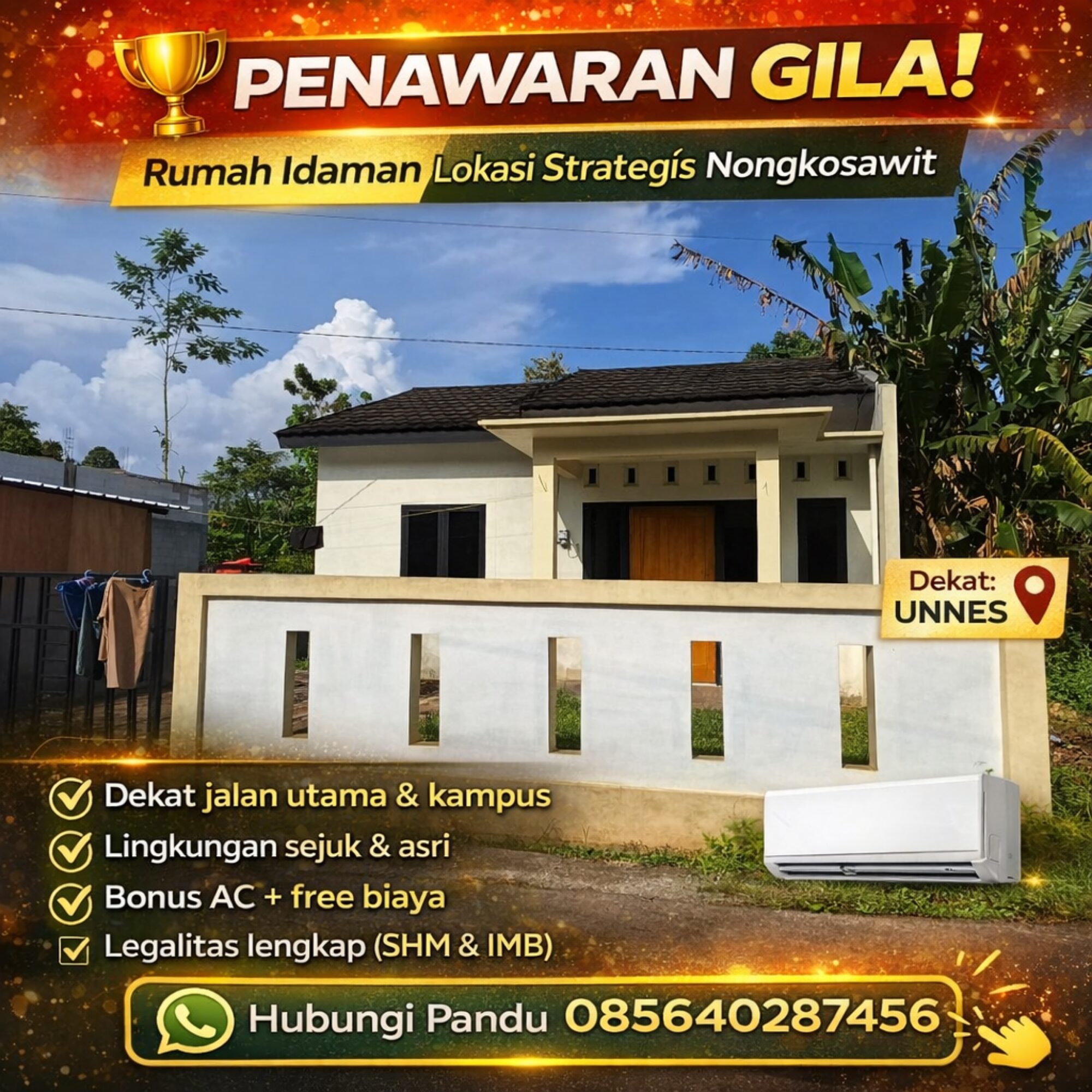 PENAWARAN GILA WA 085640287456 Beli Rumah Idaman Lokasi Strategis Nongkosawit Gunungpati Kota Semarang