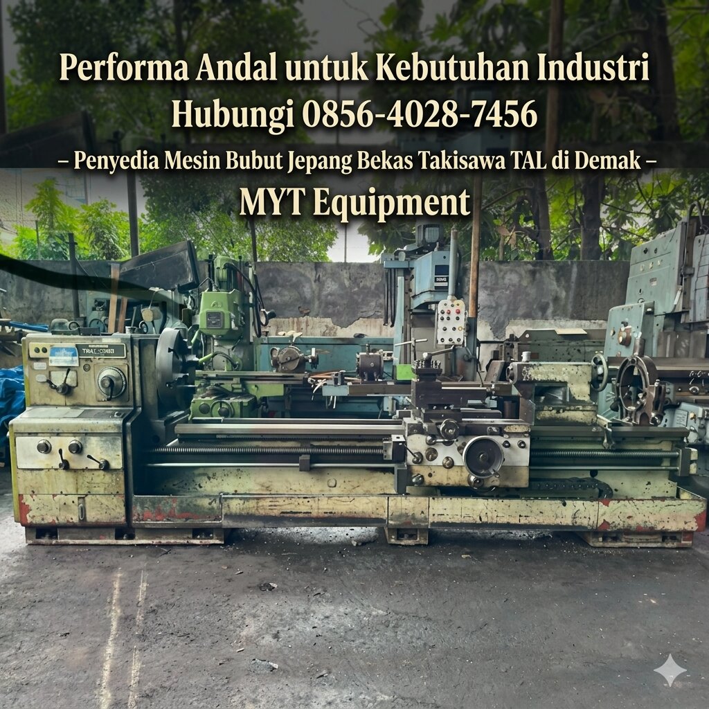 Performa Andal untuk Kebutuhan Industri Hubungi 0856-4028-7456 – Penyedia Mesin Bubut Jepang Bekas Takisawa TAL di Demak – MYT Equipment