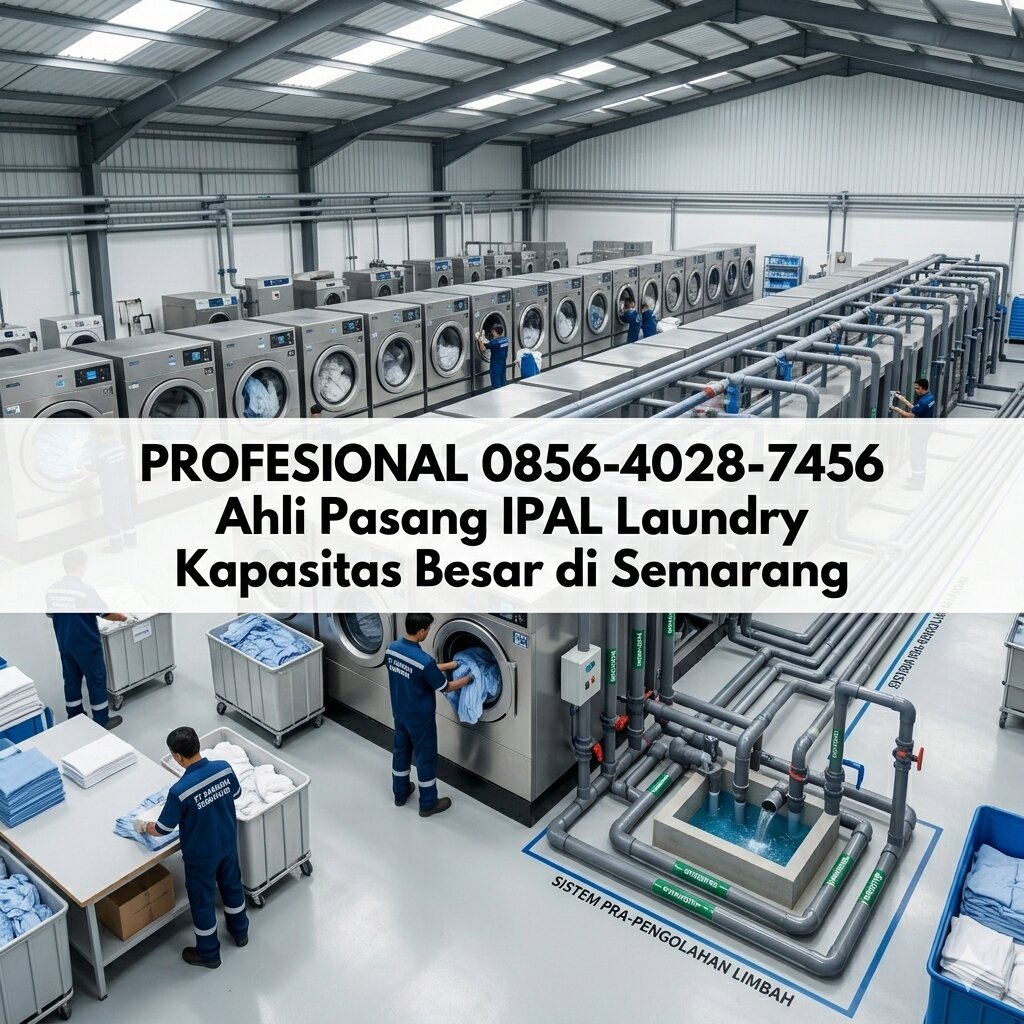 Profesional 0856-4028-7456 Ahli Pasang IPAL Laundry Kapasitas Besar di Semarang