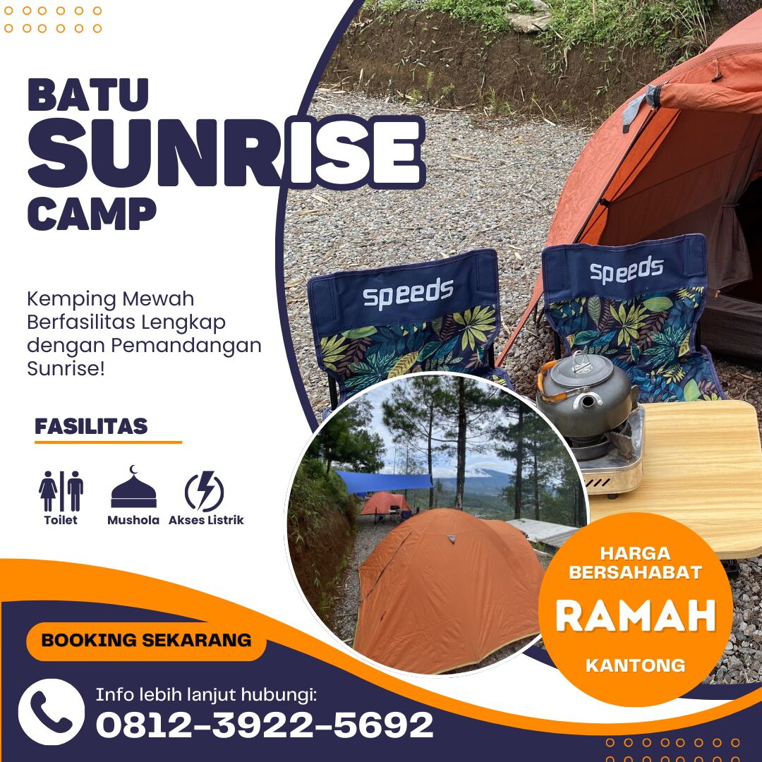 Area Ground Tenda Luas untuk Acara Organisasi dalam Paket Berkemah Batu