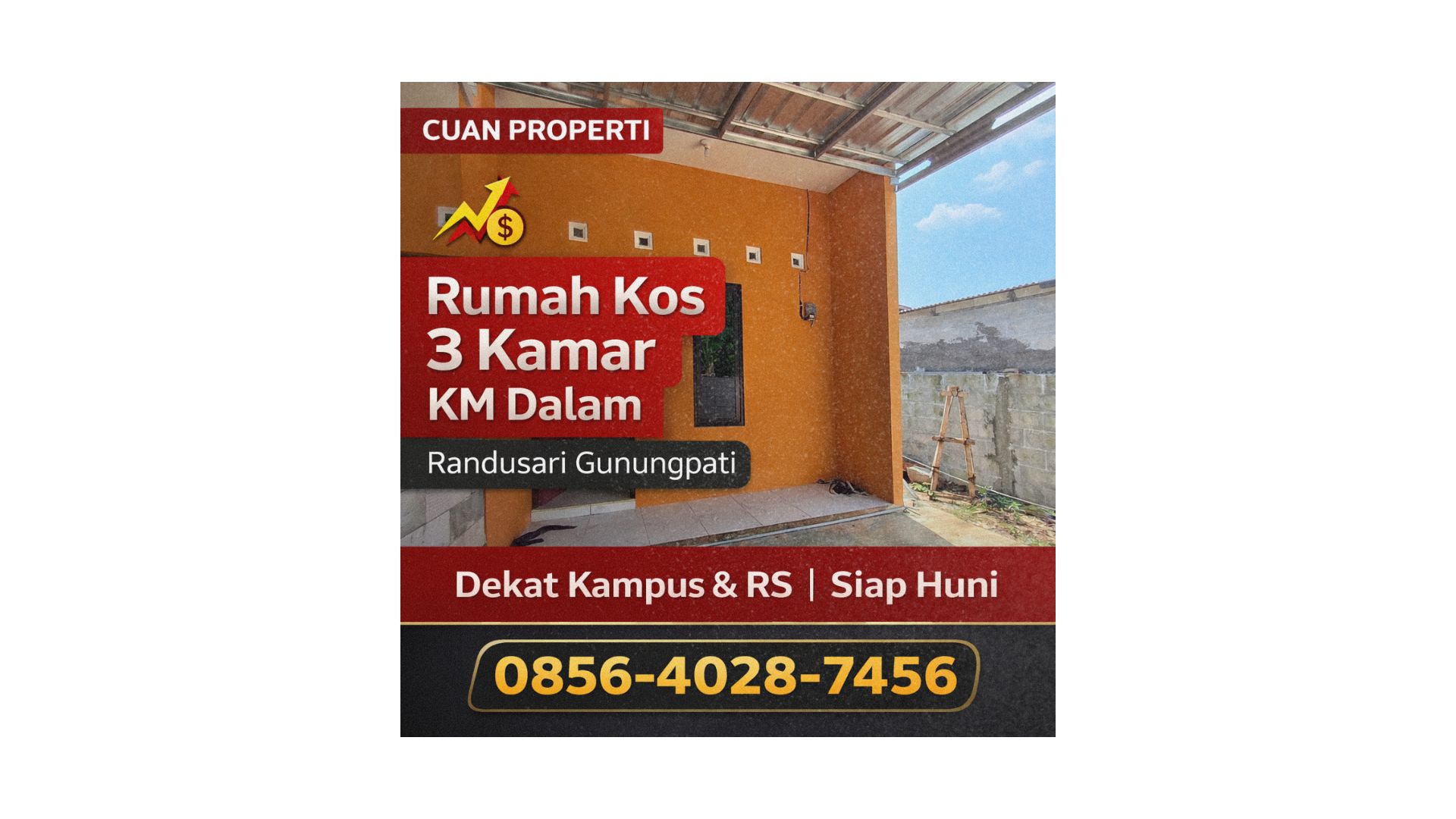 CUAN PROPERTI | 0856-4028-7456 Jual Rumah Kos 3 Kamar dan Kamar Mandi Dalam di Randusari Nongkosawit Gunungpati Semarang