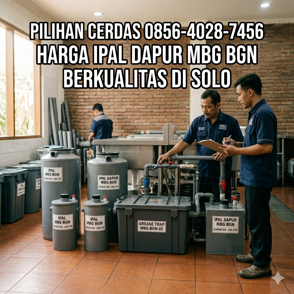 Pilihan Cerdas 0856-4028-7456 Harga IPAL Dapur MBG BGN Berkualitas di Solo