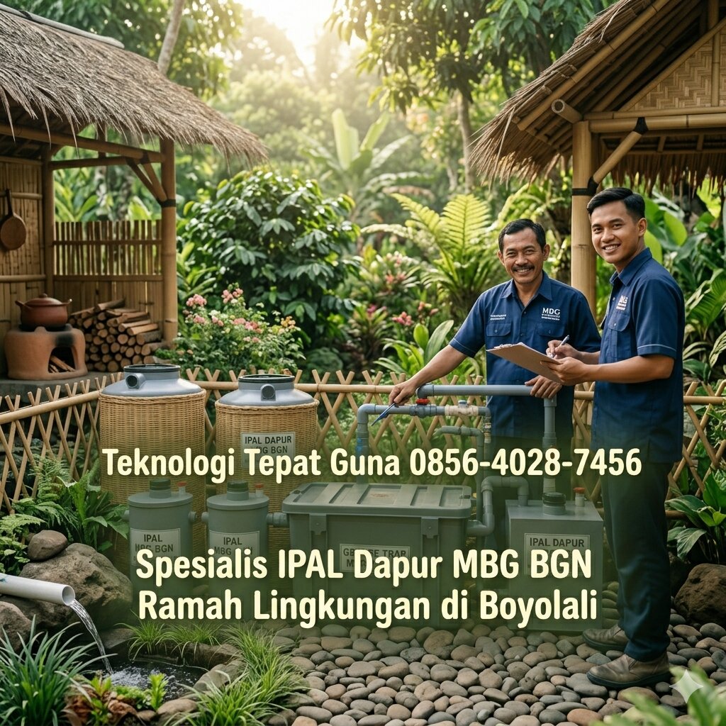 Teknologi Tepat Guna 0856-4028-7456 Spesialis IPAL Dapur MBG BGN Ramah Lingkungan di Boyolali