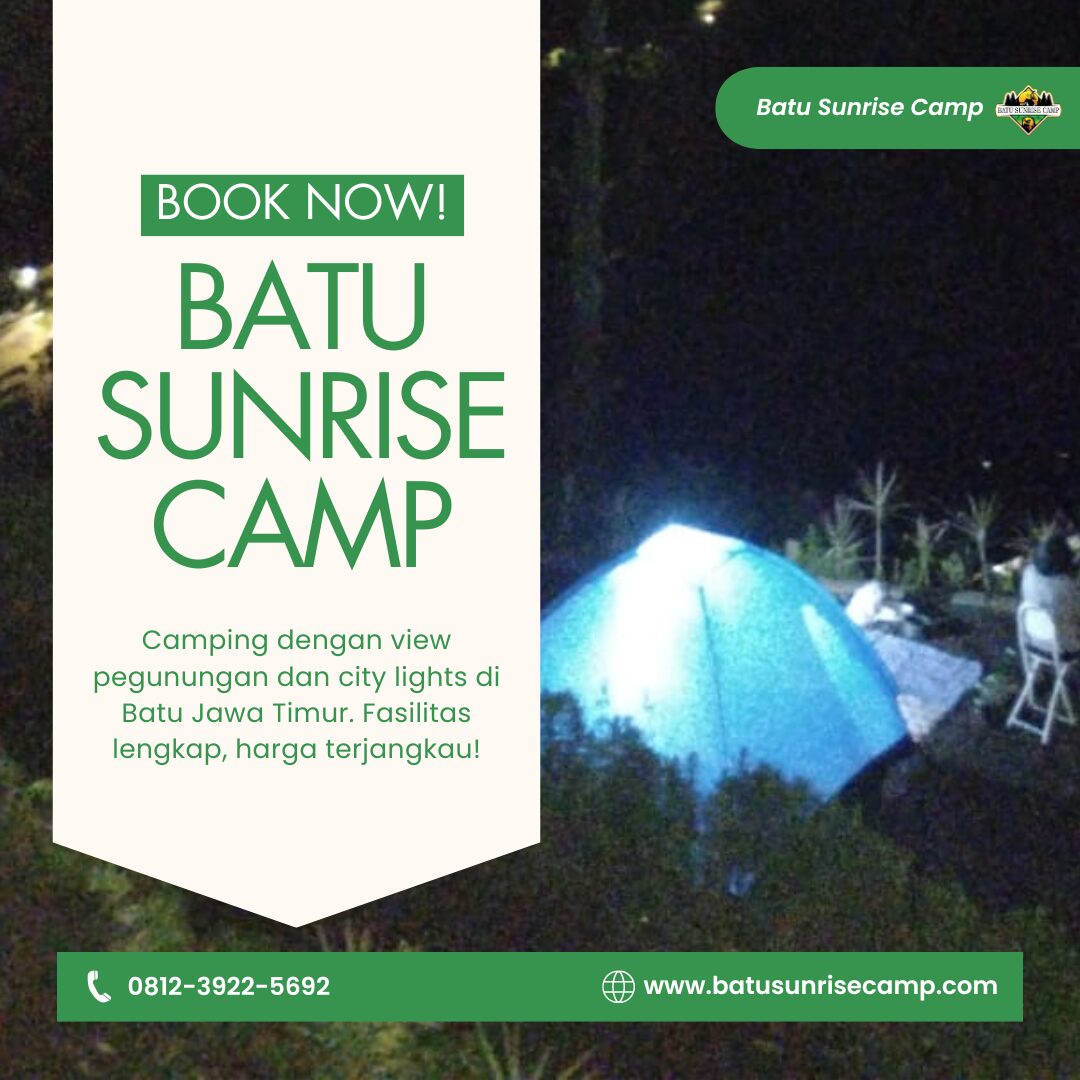 Paket Kemah Tenda Area Jalur Setapak Batu Koral Sikat Batu