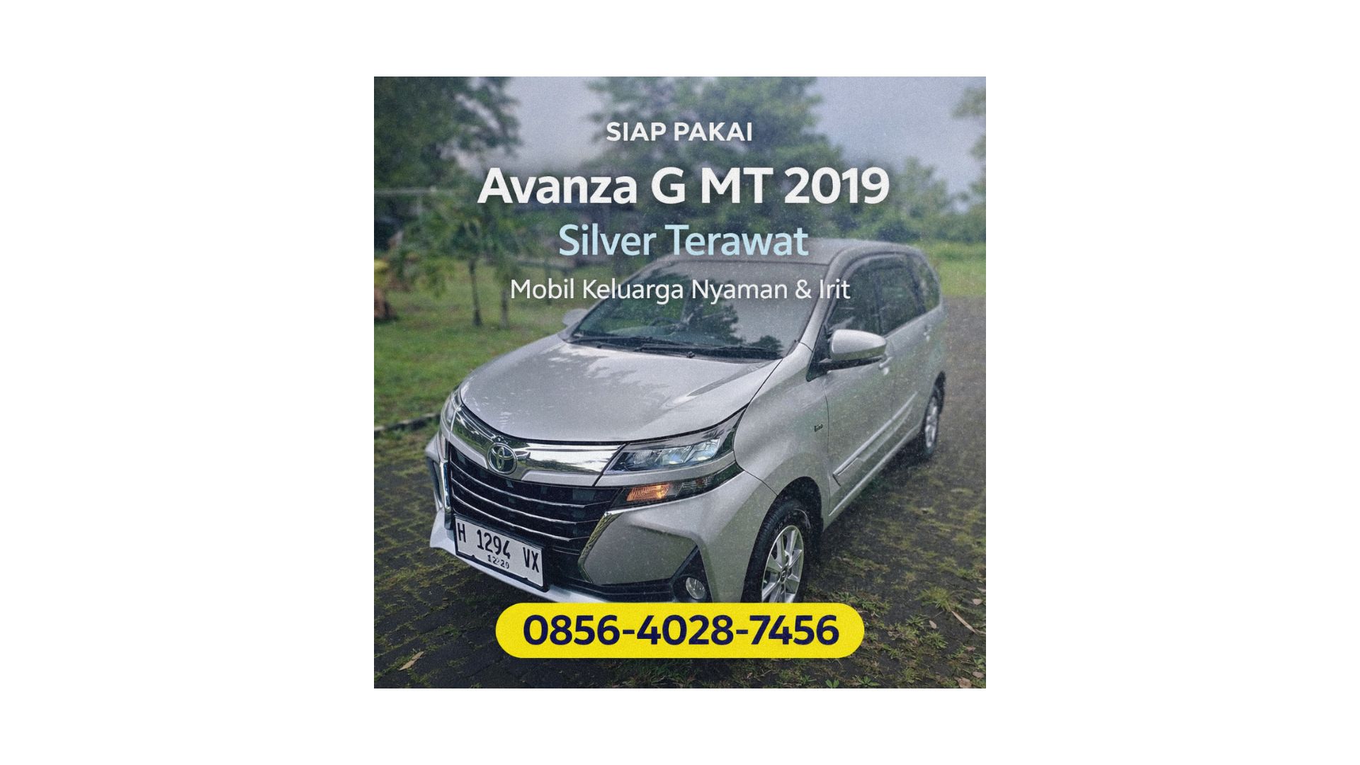 Siap Pakai | 0856-4028-7456 Jual Toyota Avanza G MT 2019 Silver Bekas di Semarang Barat