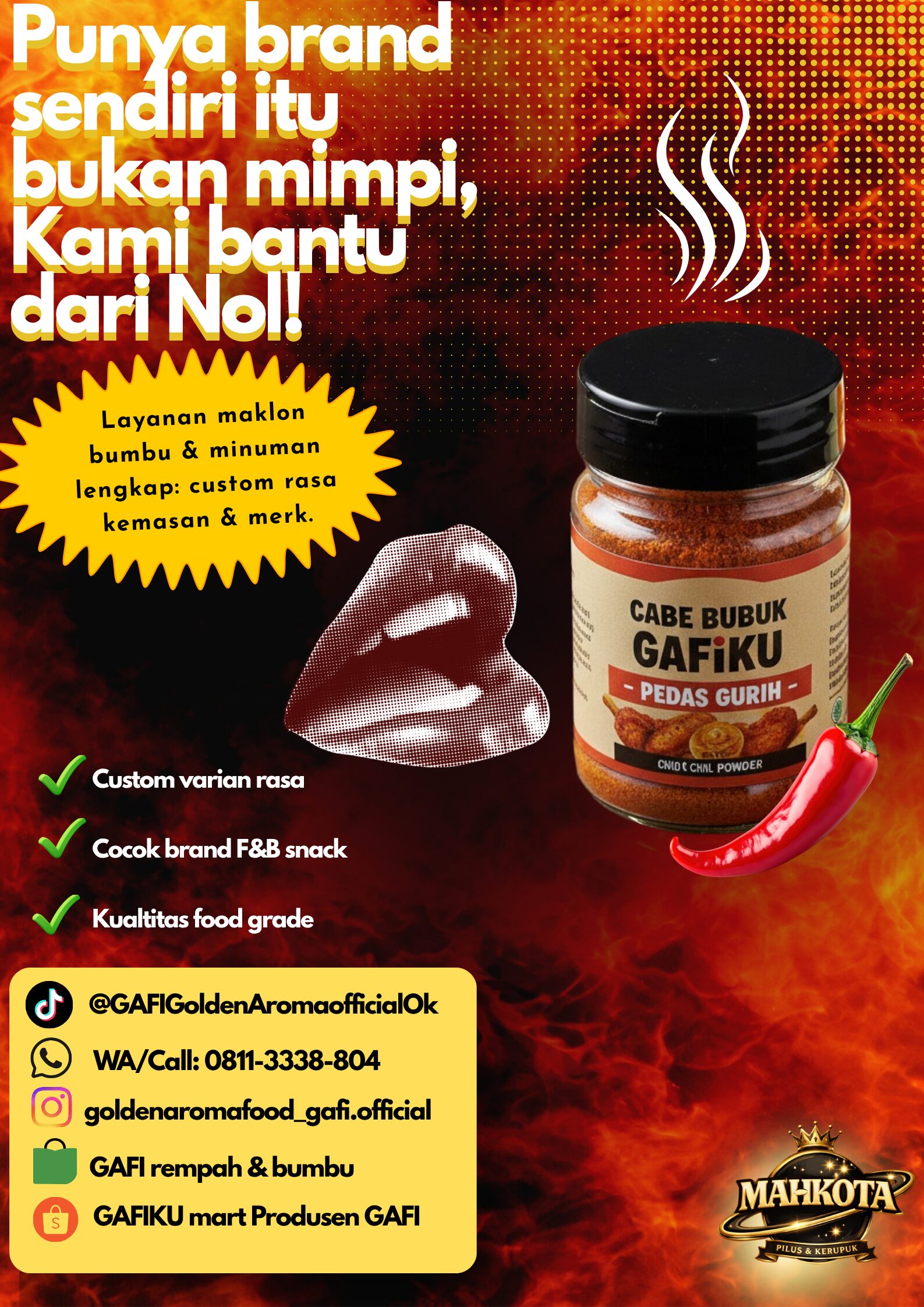 Laris! WA : 0898 – 2088 – 982 Bumbu Instan Salted Egg Pergudangan Margomulyo