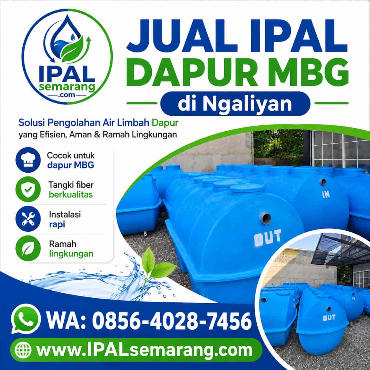 Dapur Higienis 0856-4028-7456 Jual IPAL Dapur MBG Semarang