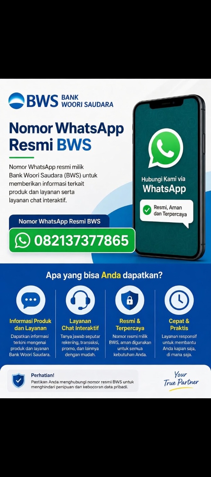 Bywon bws anda lupa pasword terbelokir hubungi WhatsApp resmi Bank wori saudara terverifikasi resmi centang biru