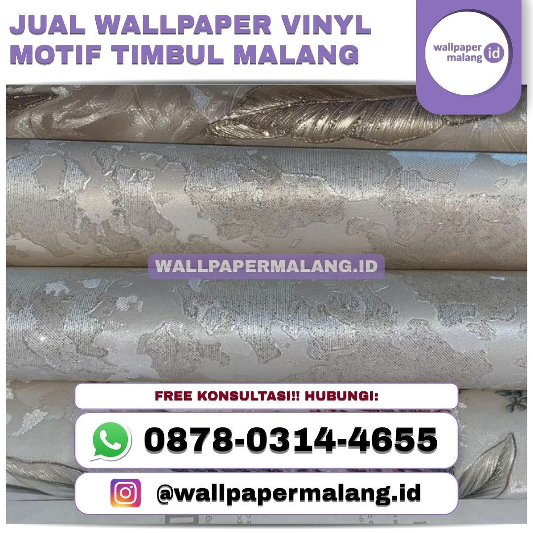JUAL WALLPAPER VINYL MOTIF TIMBUL MALANG