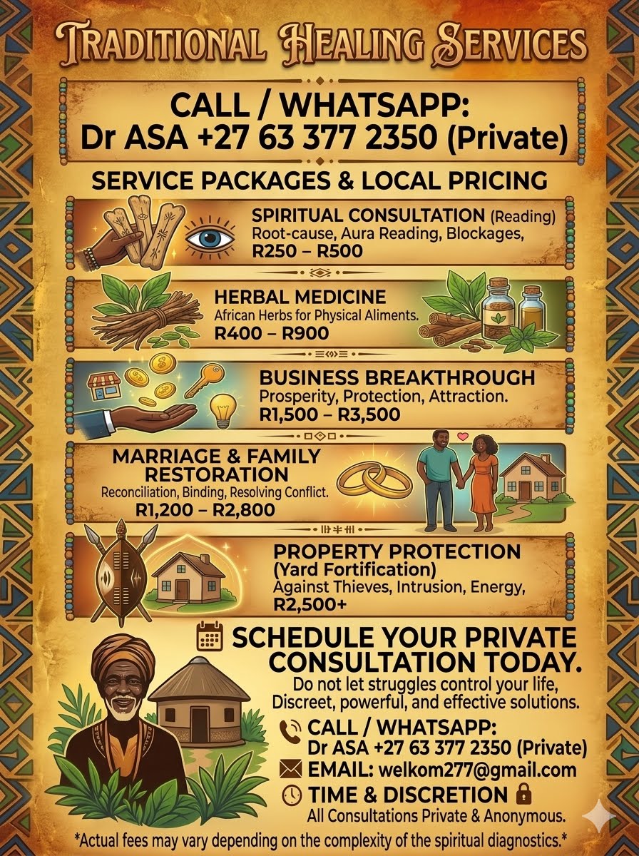 Sangoma Dr Asa 0633772350 Love Spell Traditional Healer Doctor in Alexandria, Bathurst, Port Alfred,| Email us Also : welkom277@gmail.com